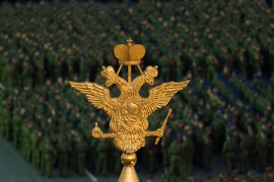 Victory Day parade rehearsal on Red Square