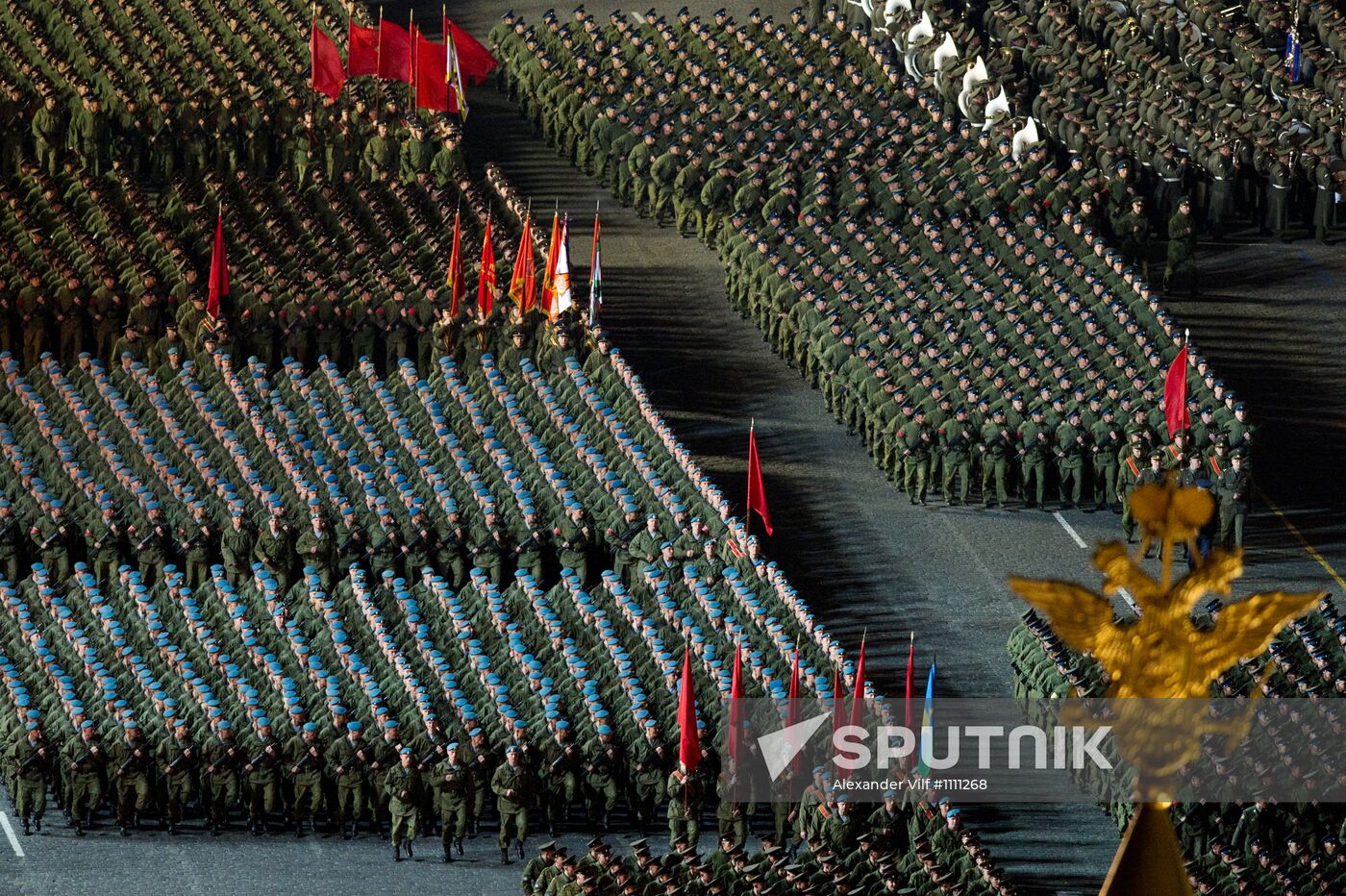 Victory Day parade rehearsal on Red Square