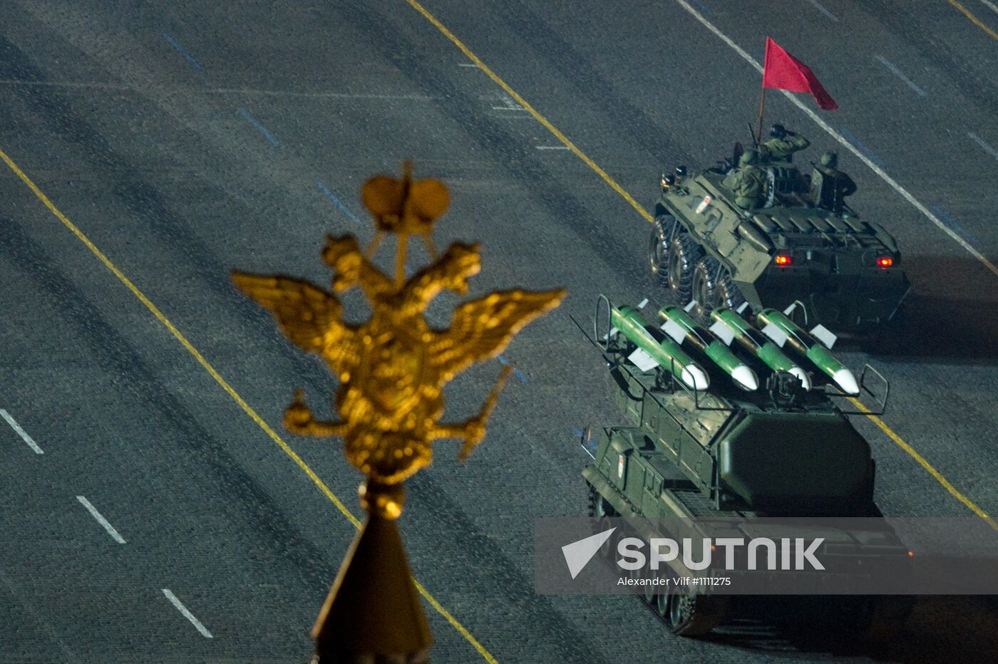 Victory Day parade rehearsal on Red Square