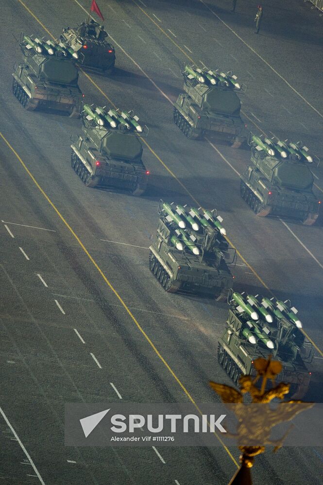 Victory Day parade rehearsal on Red Square