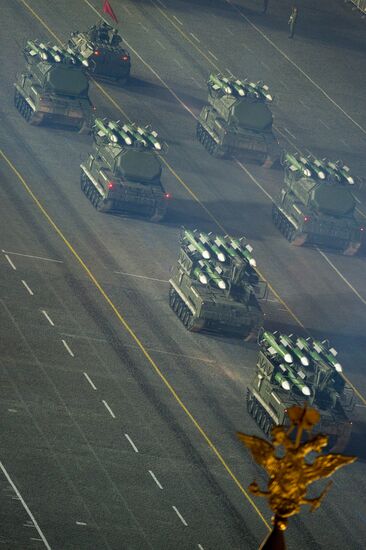 Victory Day parade rehearsal on Red Square