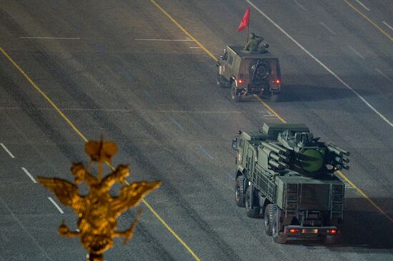 Rehearsal for Victory Day parade on Red Square