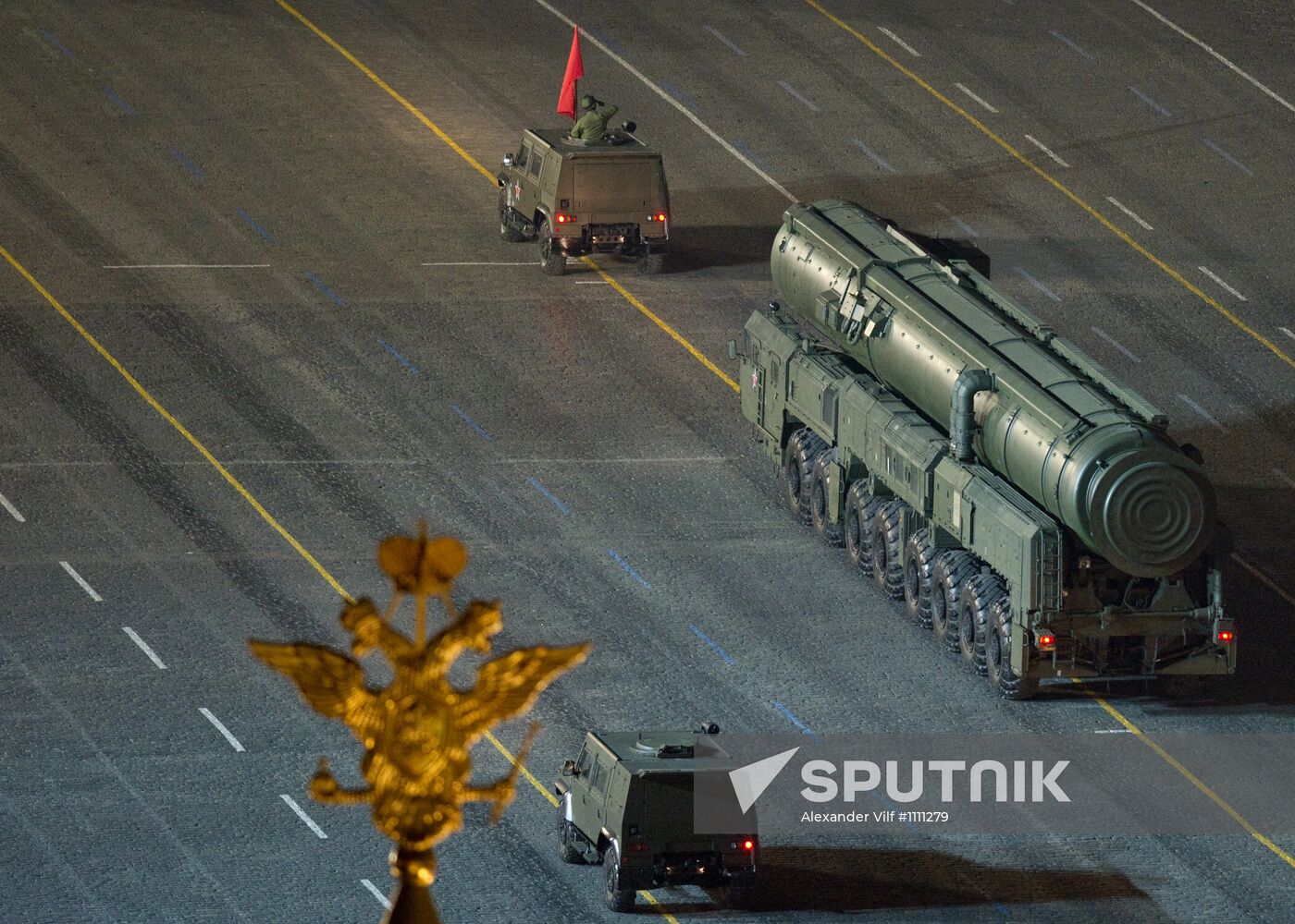 Victory Day parade rehearsal on Red Square