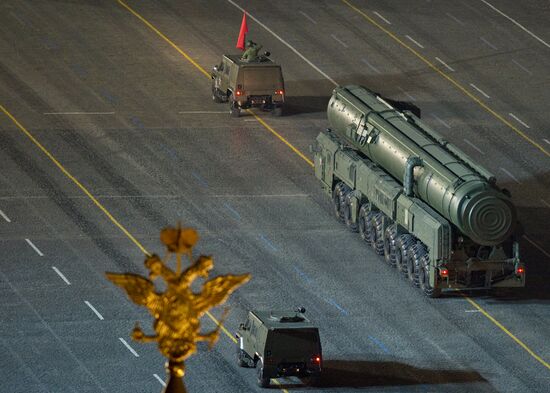 Victory Day parade rehearsal on Red Square