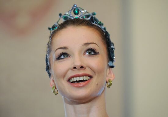 George Balanchine's ballet Jewels rehearsed at Bolshoi Theater