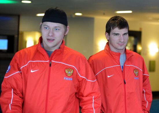 Russian national hockey team in Stockholm