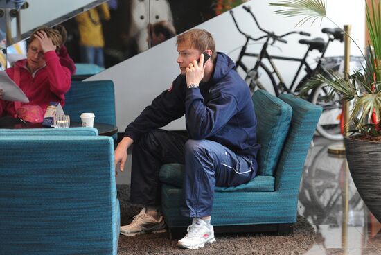 Russian national hockey team in Stockholm