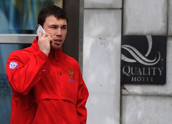 Russian national hockey team in Stockholm