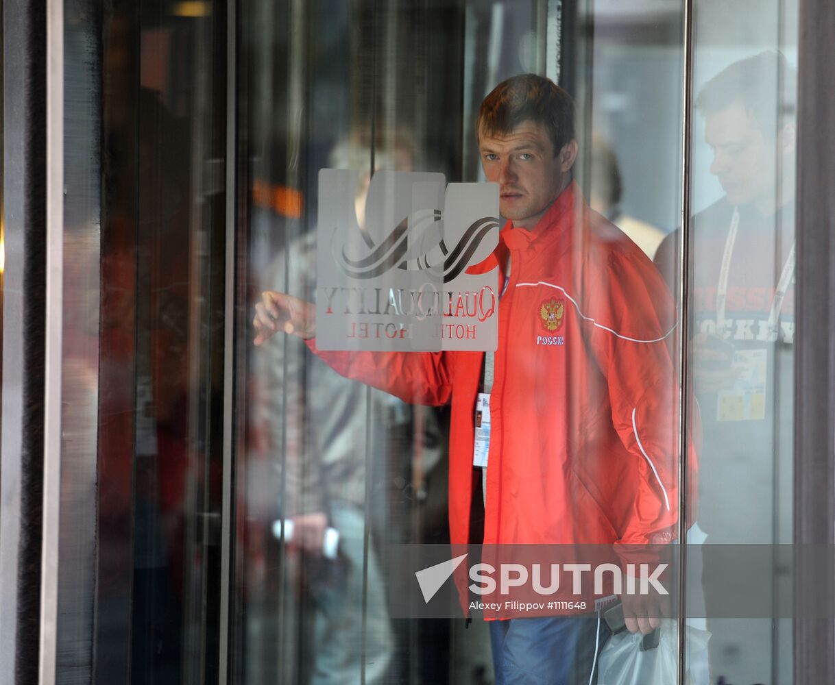 Russian national hockey team in Stockholm