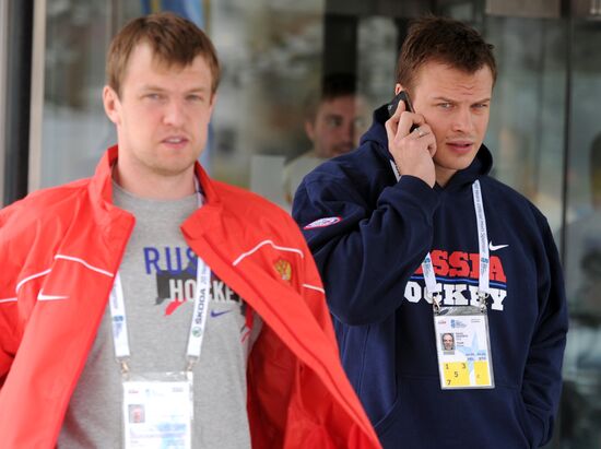 Russian national hockey team in Stockholm