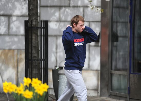 Russian national hockey team in Stockholm