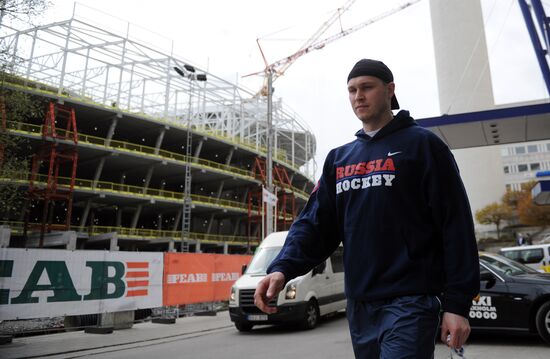 Russian national hockey team in Stockholm