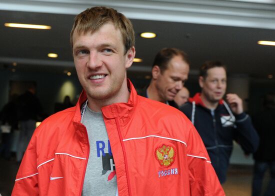 Russian national hockey team in Stockholm