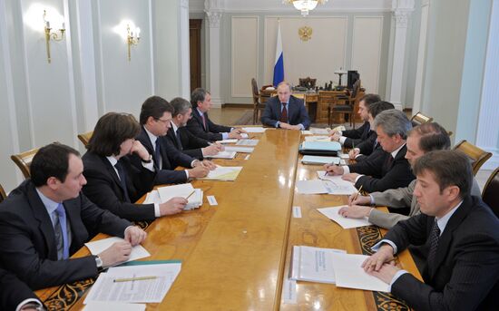 Vladimir Putin holds meeting at Novo-Ogaryovo