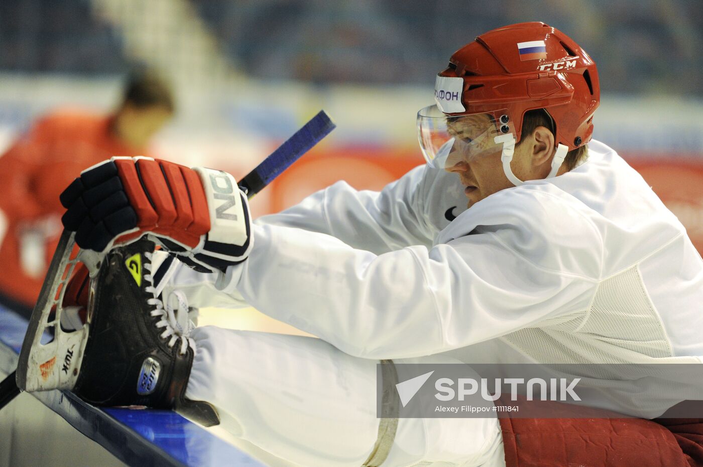 Ice hockey World Championships. Training by Russian team