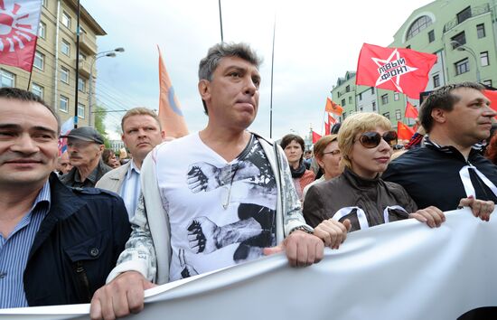 Opposition stages March of Millions rally in Moscow