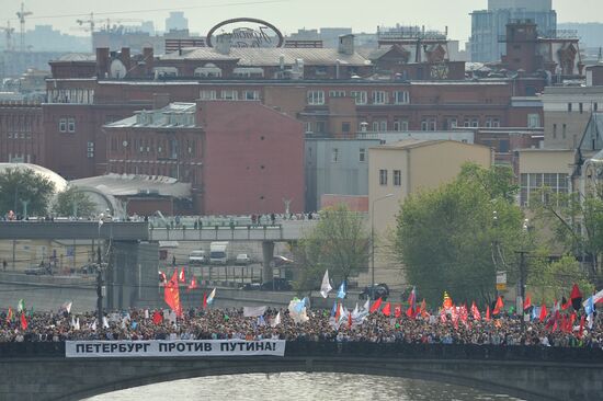 Opposition stages March of Millions rally in Moscow