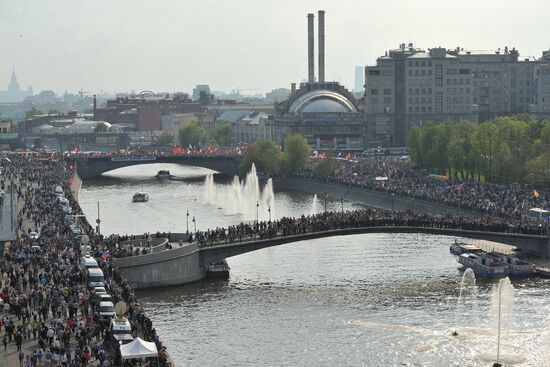 Opposition stages March of Millions rally in Moscow