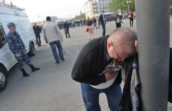 Police detain March of Millions rally participants in Moscow
