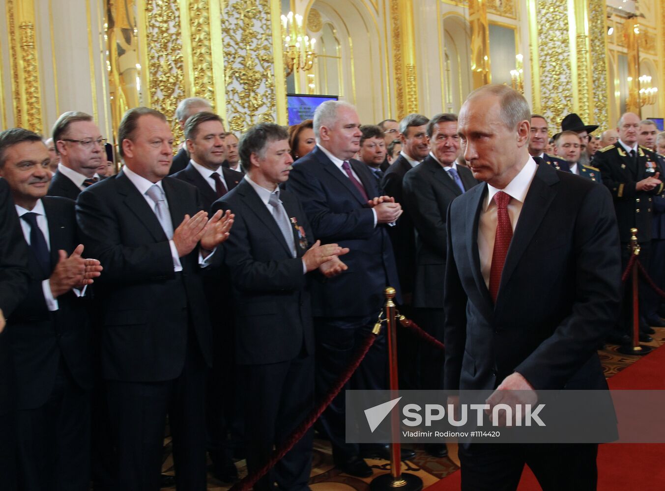 President-elect Vladimir Putin during inauguration ceremony