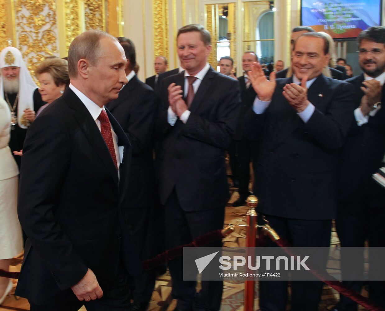 President-elect Vladimir Putin during inauguration ceremony