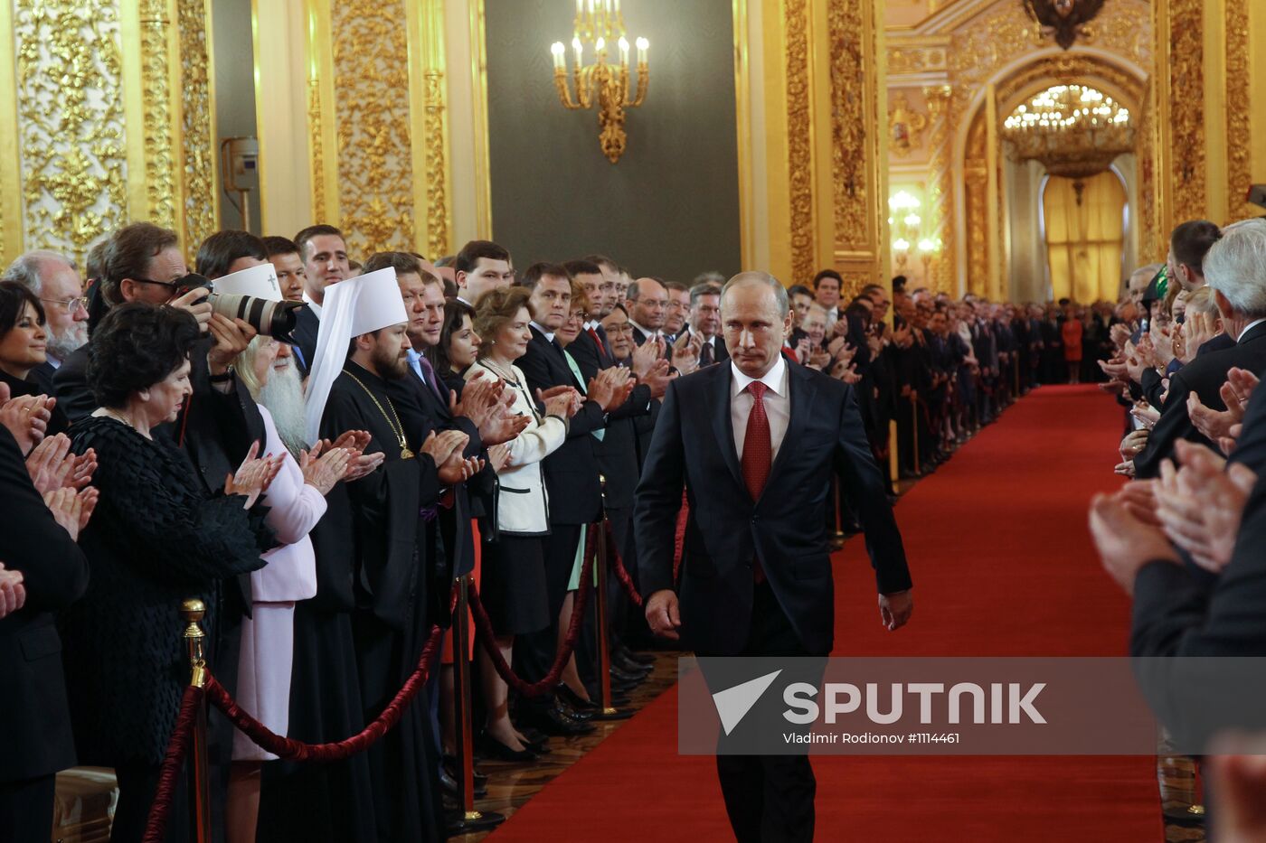President-elect Vladimir Putin during inauguration ceremony