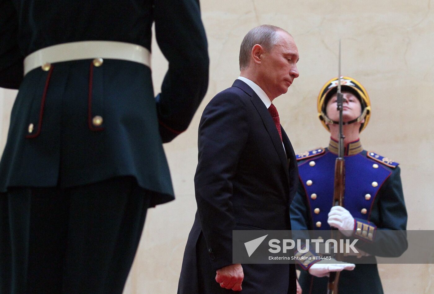 President-elect Vladimir Putin during inauguration ceremony