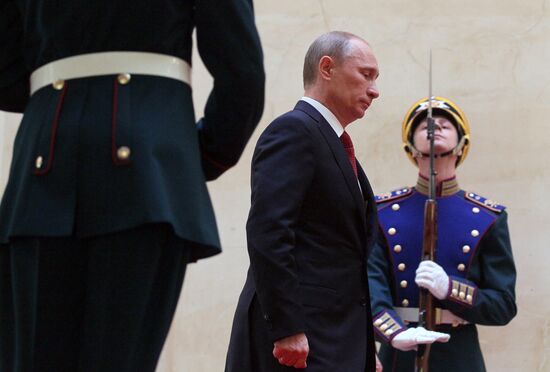 President-elect Vladimir Putin during inauguration ceremony