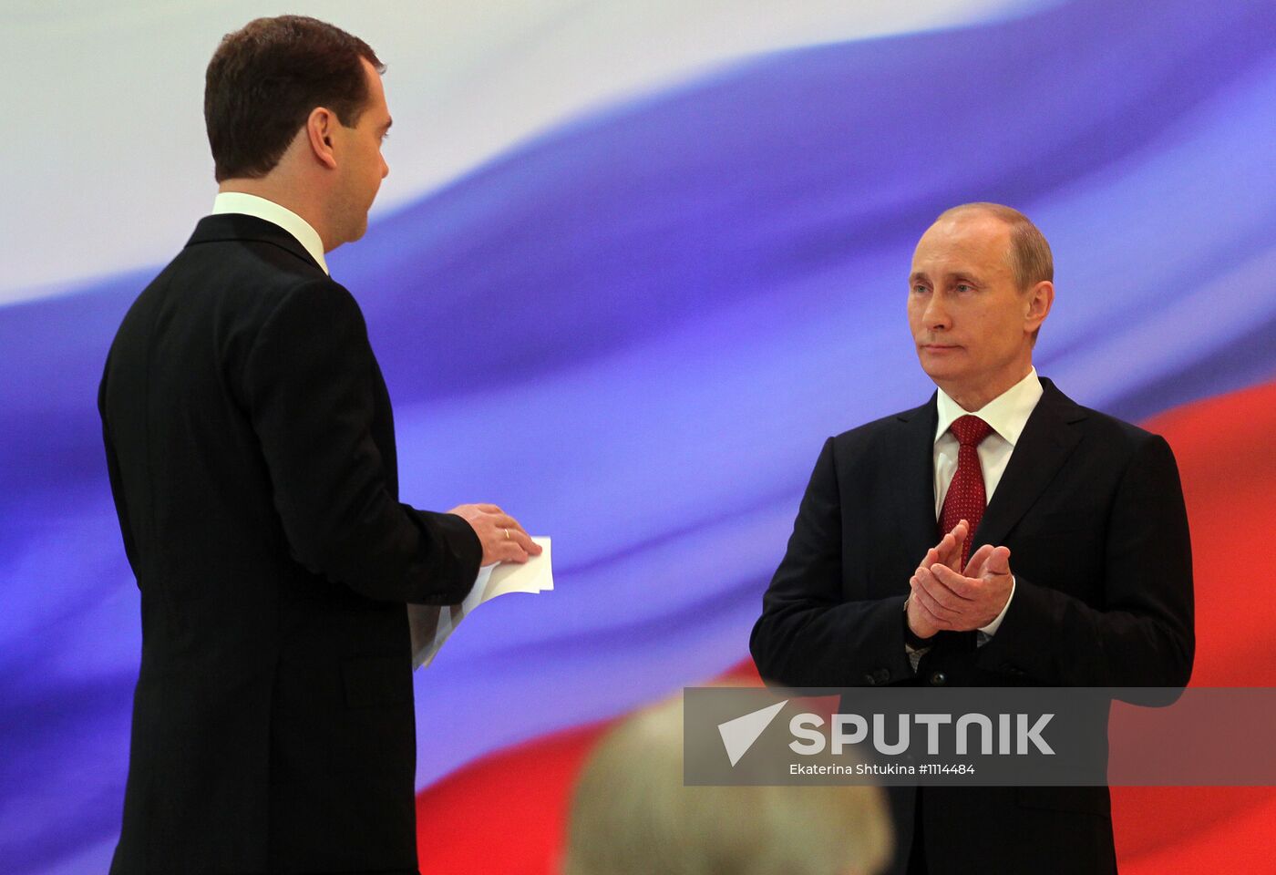 President-elect Vladimir Putin during inauguration ceremony