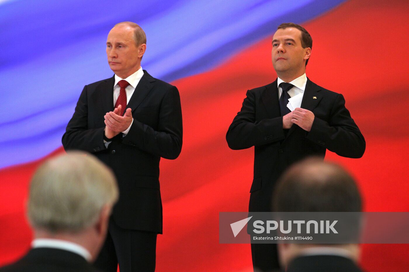 President-elect Vladimir Putin during inauguration ceremony