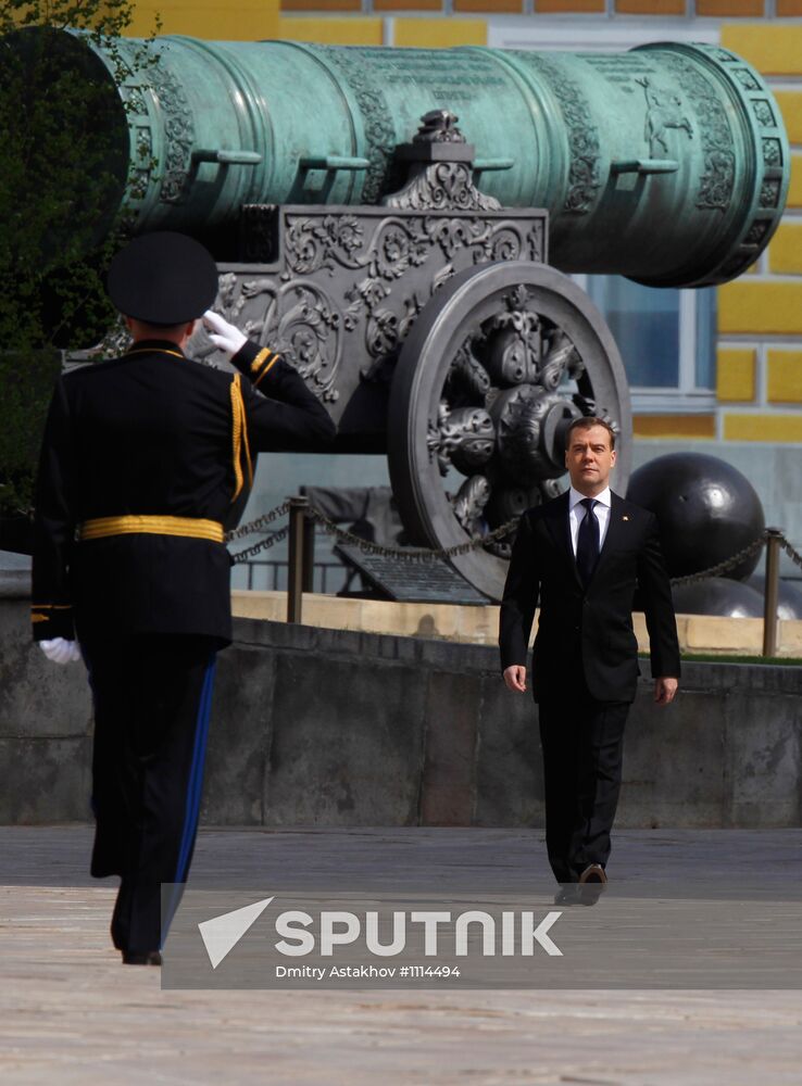 President-elect Vladimir Putin during inauguration ceremony