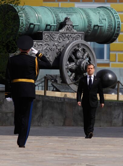 President-elect Vladimir Putin during inauguration ceremony