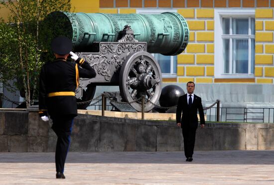 President-elect Vladimir Putin during inauguration ceremony