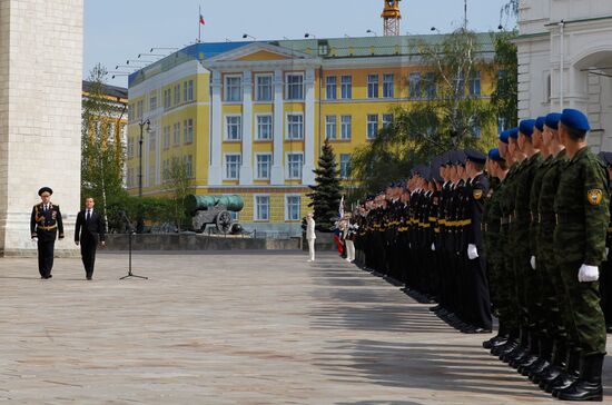 President-elect Vladimir Putin during inauguration ceremony