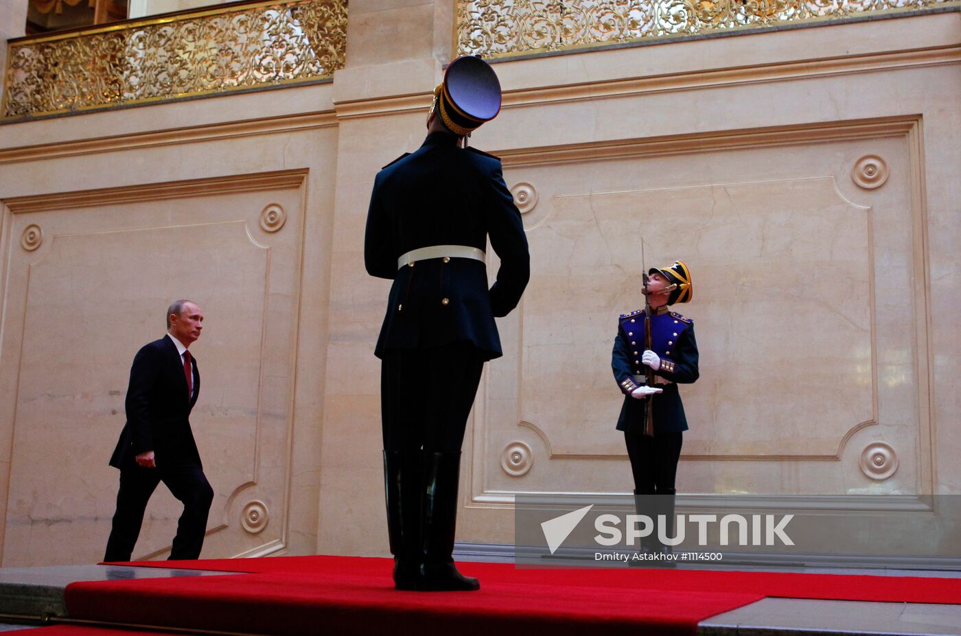 President-elect Vladimir Putin during inauguration ceremony