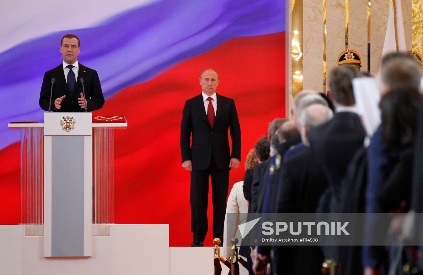 President-elect Vladimir Putin during inauguration ceremony