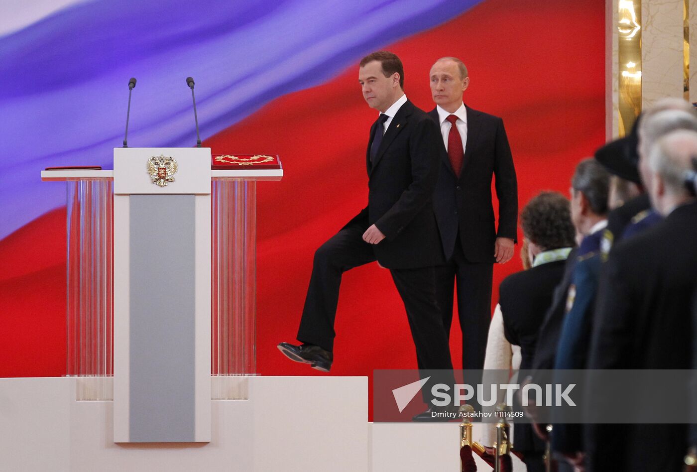 President-elect Vladimir Putin during inauguration ceremony