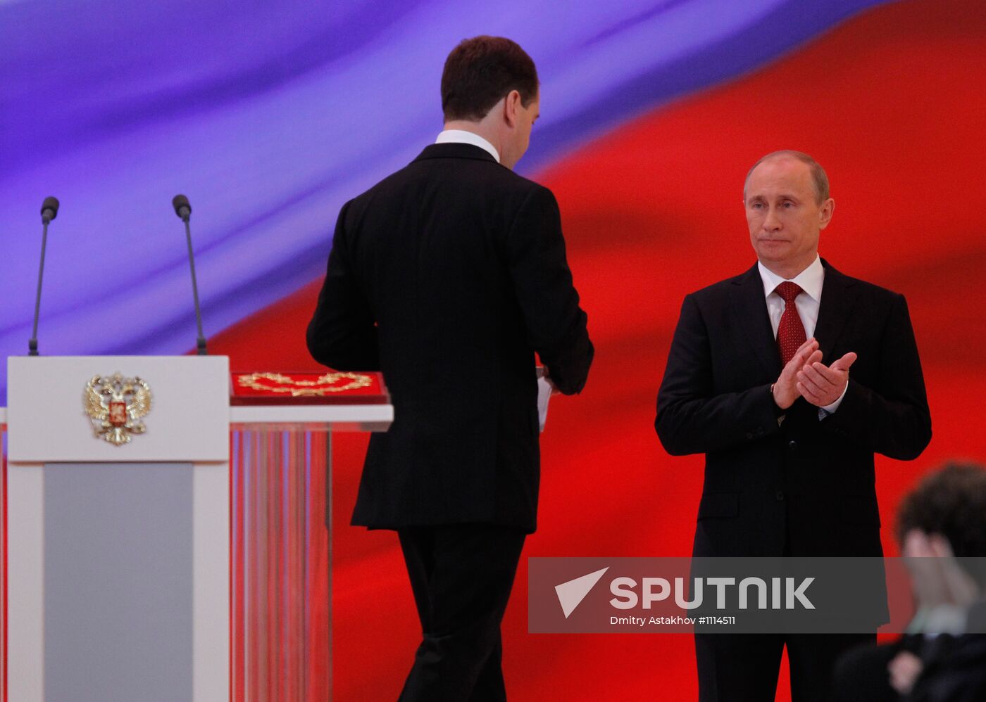 President-elect Vladimir Putin during inauguration ceremony