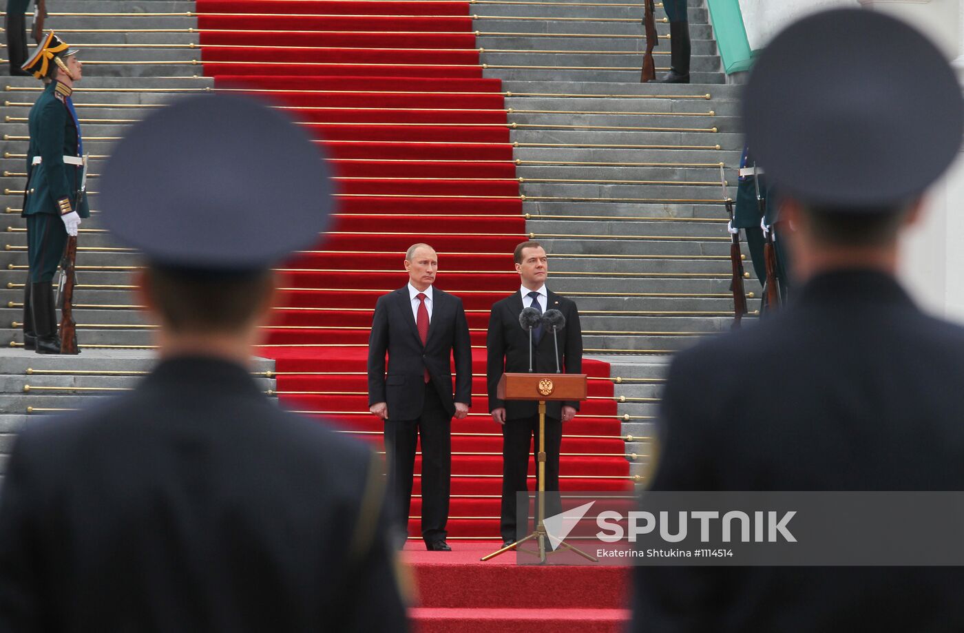President-elect Vladimir Putin during inauguration ceremony