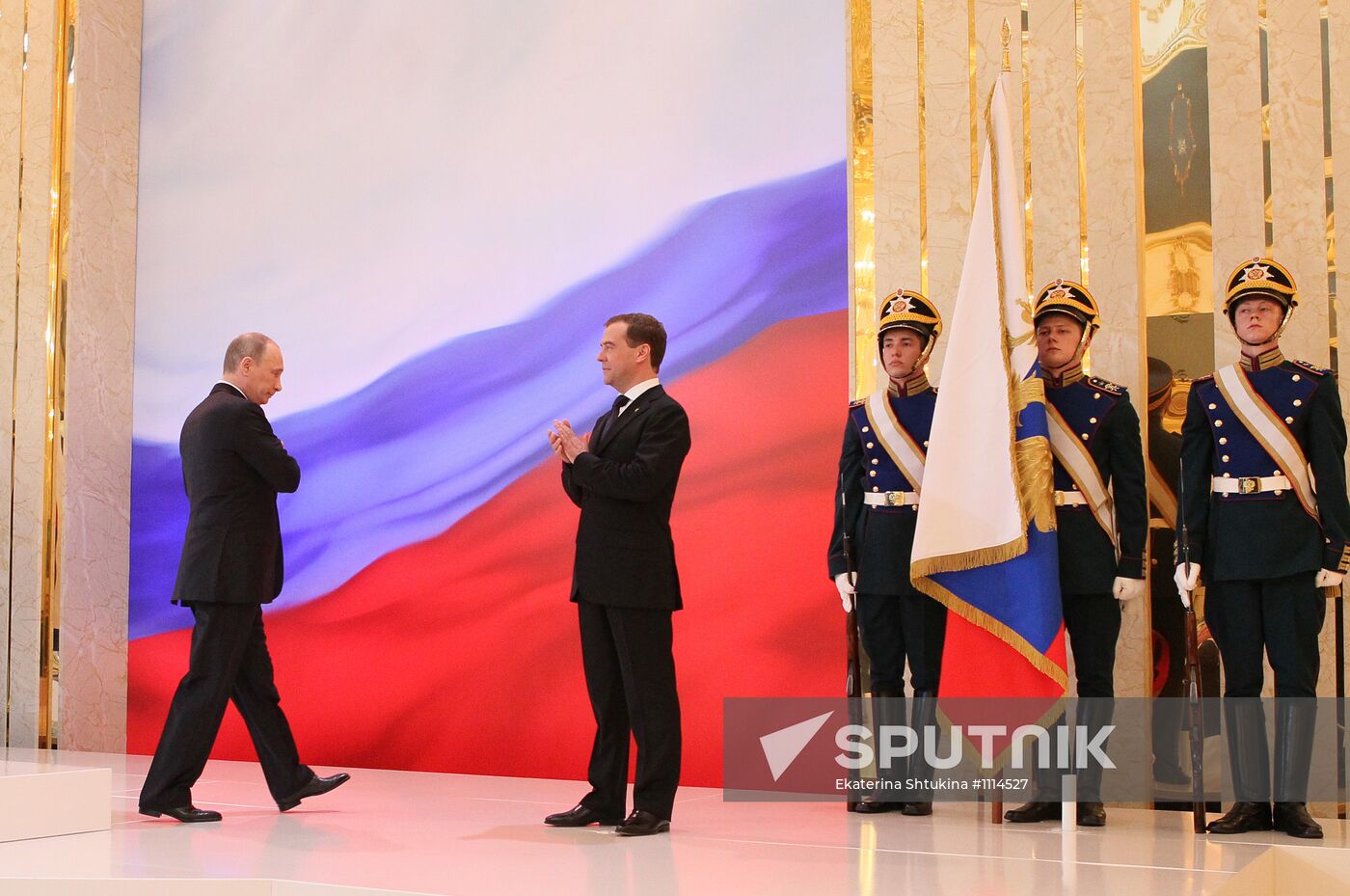 President-elect Vladimir Putin during inauguration ceremony