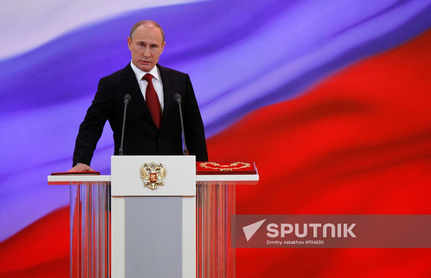 President-elect Vladimir Putin during inauguration ceremony