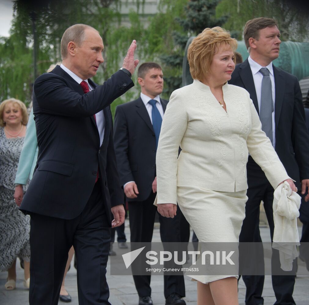 President-elect Vladimir Putin during inauguration ceremony