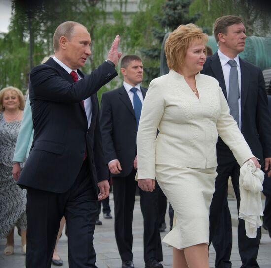 President-elect Vladimir Putin during inauguration ceremony
