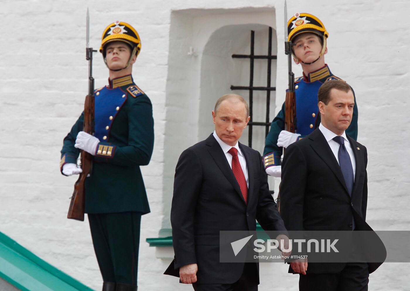 President-elect Vladimir Putin during inauguration ceremony