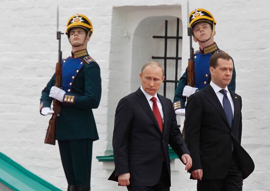 President-elect Vladimir Putin during inauguration ceremony