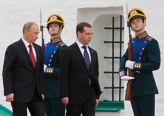 President-elect Vladimir Putin during inauguration ceremony