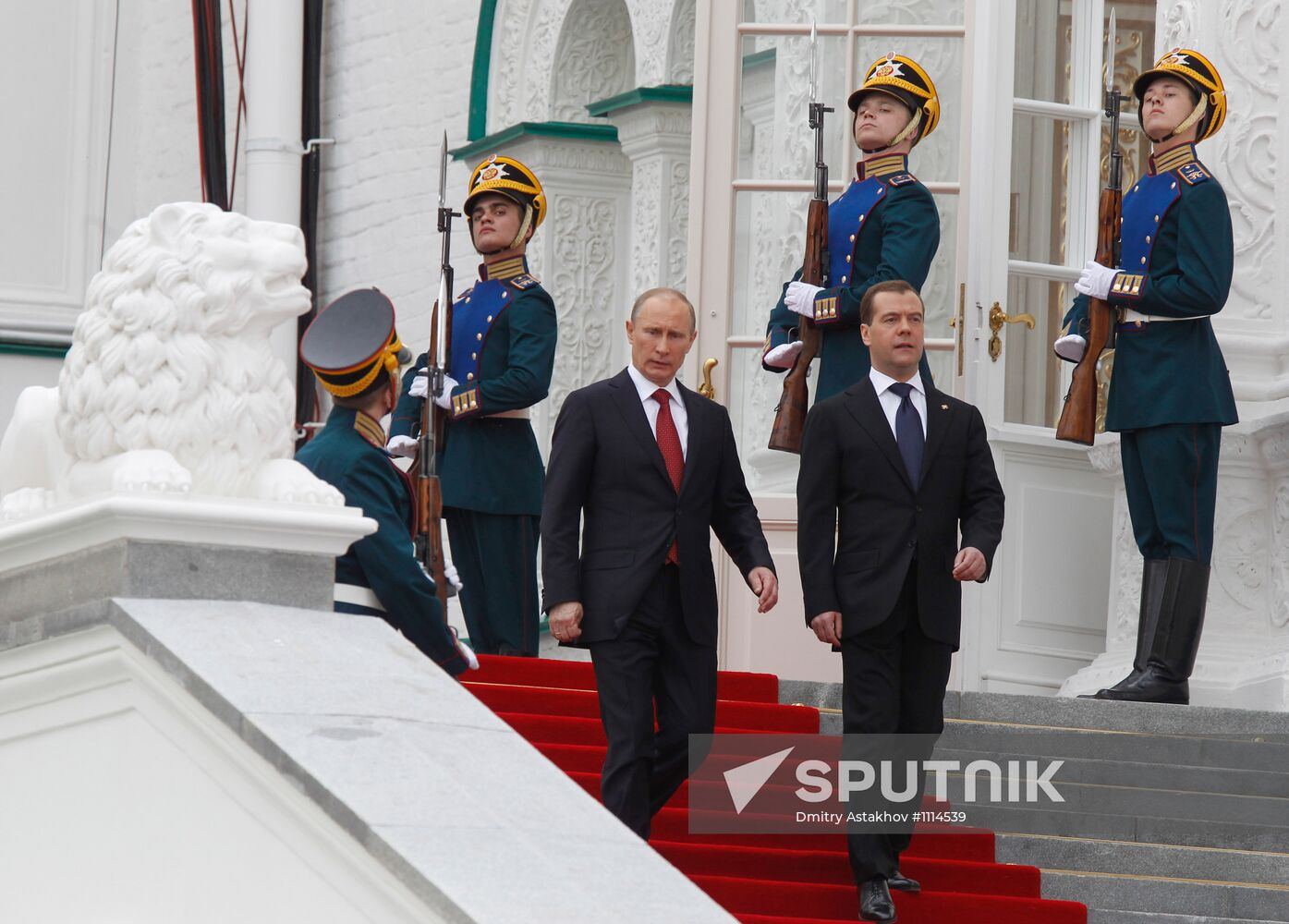 President-elect Vladimir Putin during inauguration ceremony