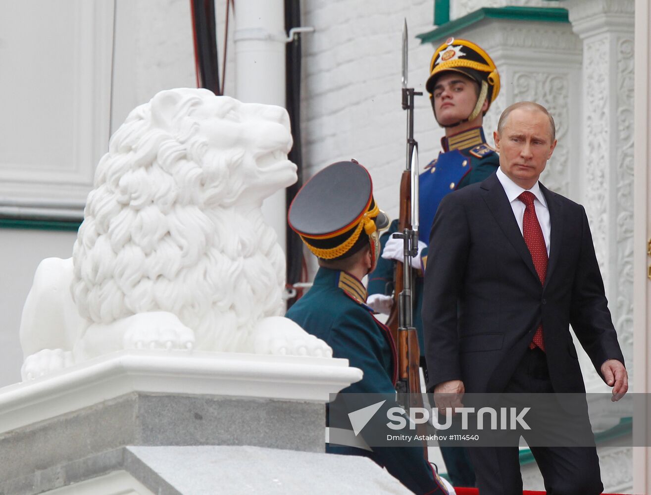President-elect Vladimir Putin during inauguration ceremony