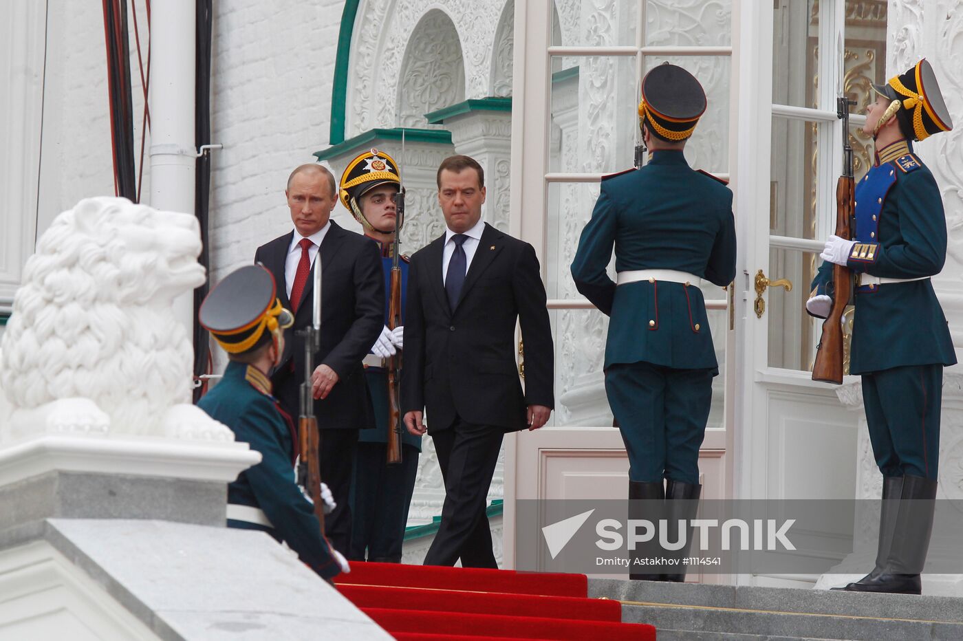 President-elect Vladimir Putin during inauguration ceremony