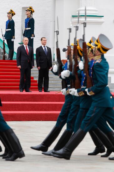 President-elect Vladimir Putin during inauguration ceremony